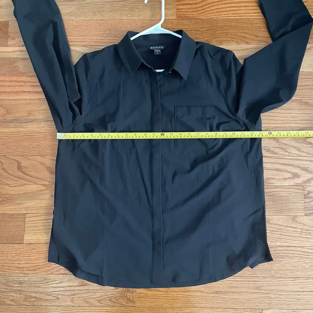 Athleta Everlasting Top Womens Large Black Athletic Performance Short Sleeve - Picture 6 of 9